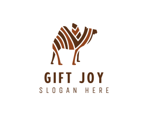 Mosaic Stripe Camel logo design