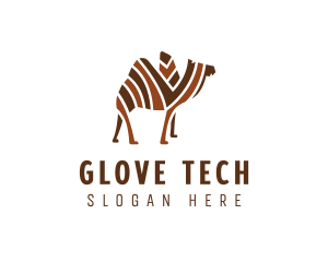 Mosaic Stripe Camel logo design