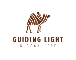 Mosaic Stripe Camel logo design