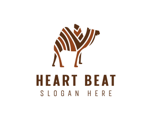 Mosaic Stripe Camel logo design