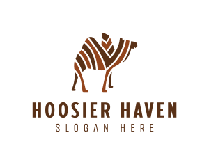 Mosaic Stripe Camel logo design