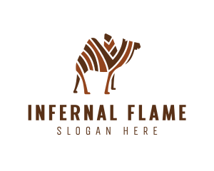 Mosaic Stripe Camel logo design