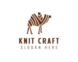 Mosaic Stripe Camel logo design