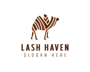 Mosaic Stripe Camel logo design