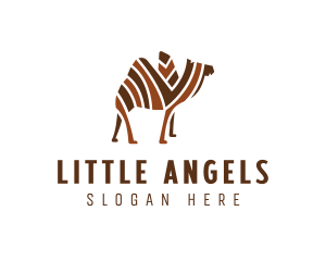 Mosaic Stripe Camel logo design