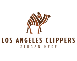 Pattern - Mosaic Stripe Camel logo design