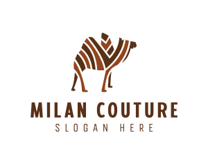 Mosaic Stripe Camel logo design