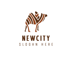 Mosaic Stripe Camel logo design