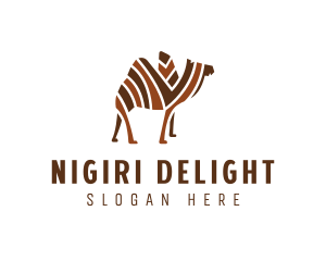 Mosaic Stripe Camel logo design