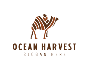 Mosaic Stripe Camel logo design