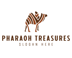 Egyptian - Mosaic Stripe Camel logo design