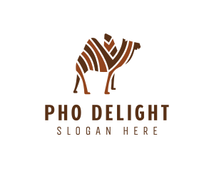 Mosaic Stripe Camel logo design