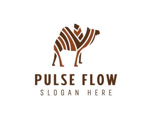 Mosaic Stripe Camel logo design