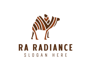 Mosaic Stripe Camel logo design