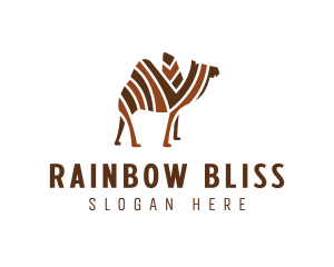 Mosaic Stripe Camel logo design