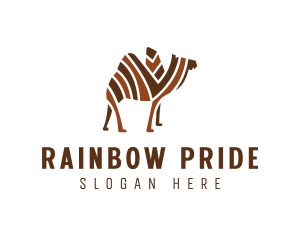 Mosaic Stripe Camel logo design