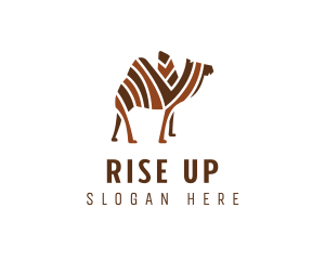 Mosaic Stripe Camel logo design