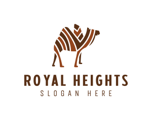 Mosaic Stripe Camel logo design