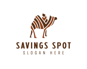 Mosaic Stripe Camel logo design