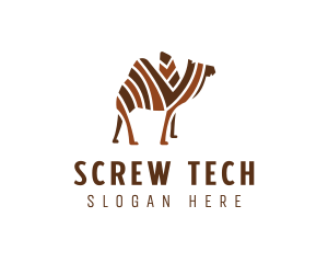 Mosaic Stripe Camel logo design