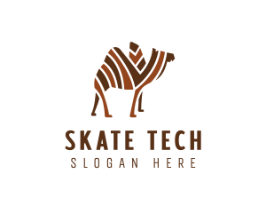 Mosaic Stripe Camel logo design