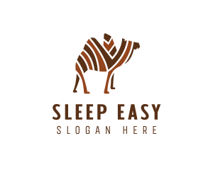 Mosaic Stripe Camel logo design