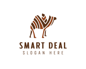 Mosaic Stripe Camel logo design