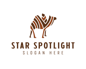 Mosaic Stripe Camel logo design