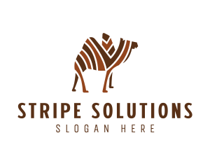 Stripe - Mosaic Stripe Camel logo design
