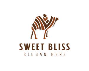 Mosaic Stripe Camel logo design