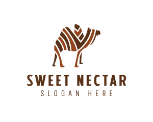 Mosaic Stripe Camel logo design