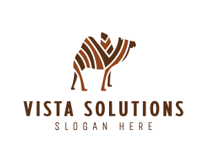 Mosaic Stripe Camel logo design