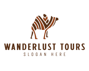 Mosaic Stripe Camel logo design