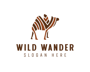 Mosaic Stripe Camel logo design