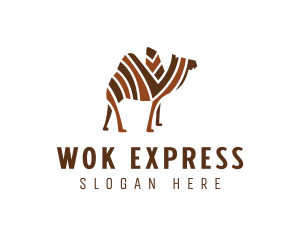 Mosaic Stripe Camel logo design