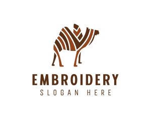 Mosaic Stripe Camel logo design