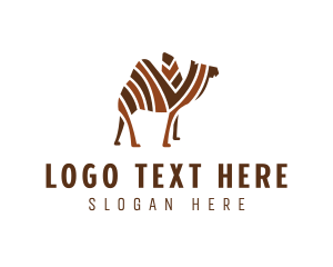 Egypt - Mosaic Stripe Camel logo design