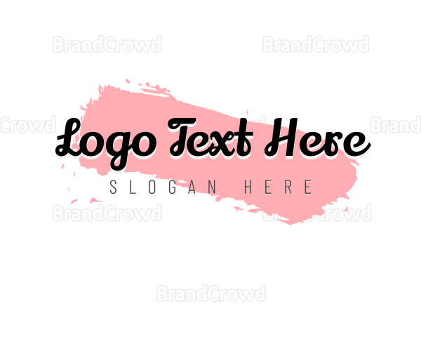Cosmetics Smudge Paintbrush Logo