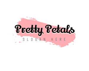 Cosmetics Smudge Paintbrush logo design