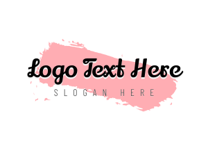 Handwritten - Cosmetics Smudge Paintbrush logo design