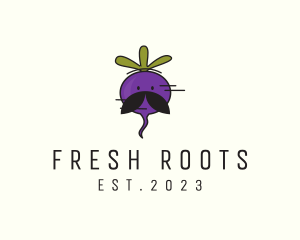 Farm Radish Mustache logo design