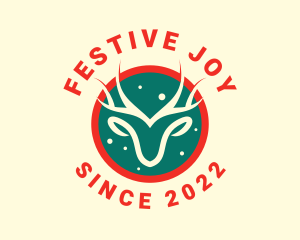 Christmas - Christmas Deer Badge logo design