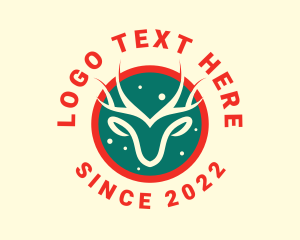 Xmas - Christmas Deer Badge logo design