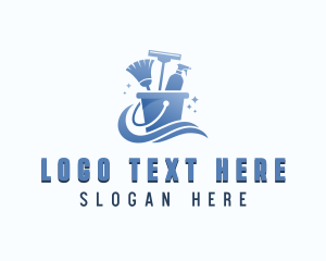 Deep Clean - Sanitation Cleaning Bucket logo design