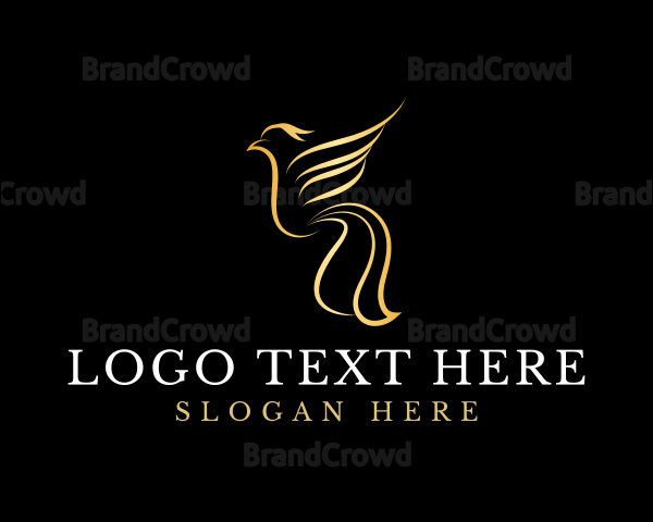 Elegant Golden Bird Logo