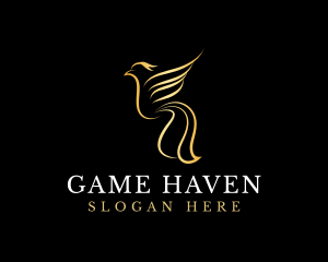 Elegant Golden Bird Logo