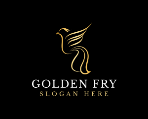 Elegant Golden Bird logo design