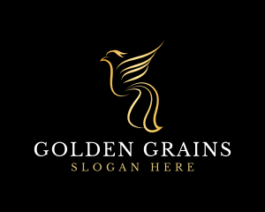 Elegant Golden Bird logo design