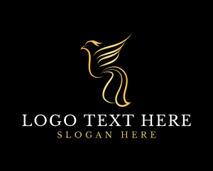 Elegant Golden Bird Logo