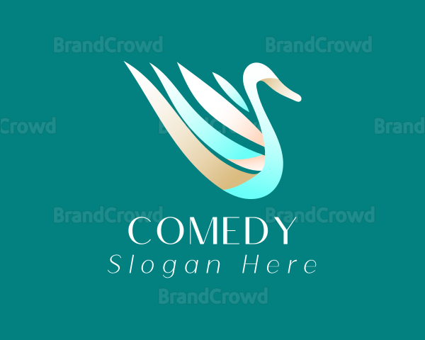 Elegant Gradient Swan Logo